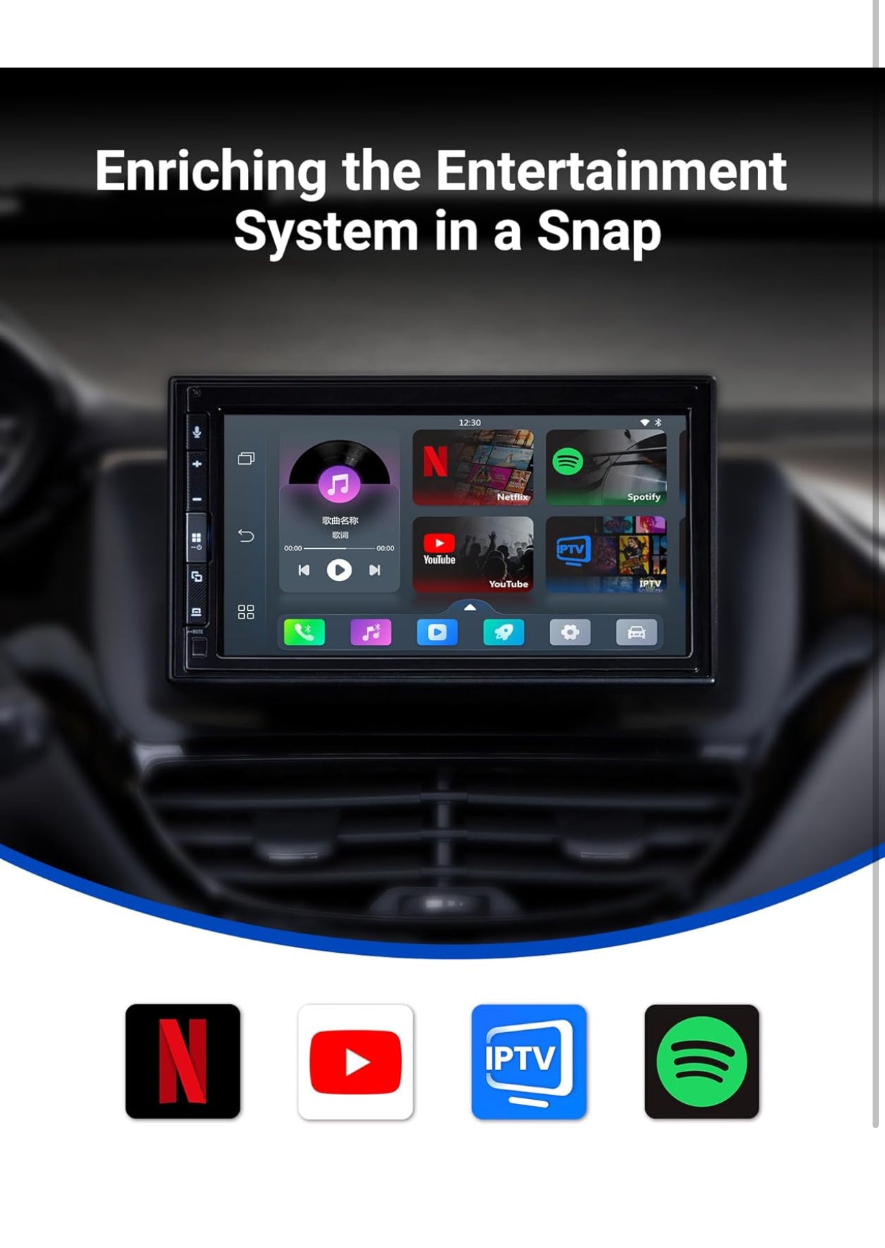 OTTOCAST Play2Video Pro – Wireless CarPlay & Android Auto Adapter with YouTube, Netflix, Spotify, IPTV | 5GHz WiFi, Auto Connect, No Delay | Compatible with OEM Wired CarPlay